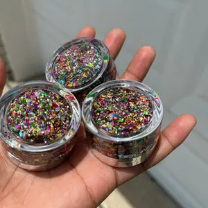 Confetti Face Glitter - Multicolor Sparkle for Festive Looks - Perfect for Parties & Events - Vibrant Glitter for a Radiant Glow