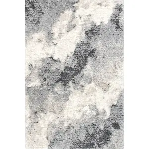 Sidonie Abstract Clouds Shag Area Rug