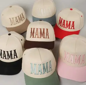 Mama Embroidered Trucker Hat for Women, Vintage Mom Baseball Cap, Adjustable Mesh Snapback Hat, Cute Mother’s Day Gift for Moms