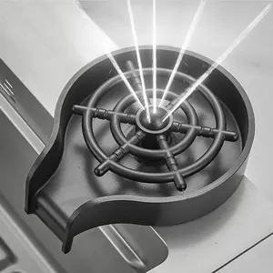 Professional Glass Rinser for Kitchen Sink, Cup Washer, Rust-Resistant Pressure Seal Ring, Ideal for Home Kitchens Bars Cafes, Cleaning