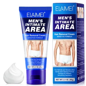 Elaimei Men's Private Area Hair Removal Cream, Effective Depilatory Wax for Smooth Skin, Easy Hair Removal, Gentle & Safe Formula, Ideal for Sensitive Areas, Gentle Depilatory Solution, Home Hair Removal, At Home Waxing