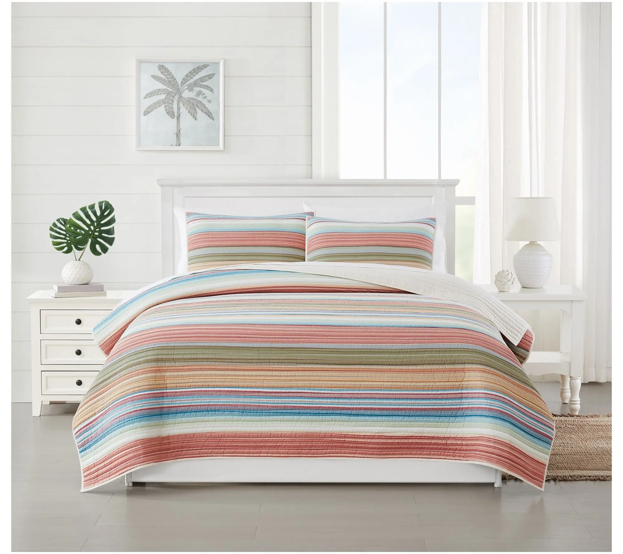 Oceanfront Resort Palm Beach Yarn Dye Stripe Twin Quilt Set Oceanfront Resort Palm Beach Yarn Dye Stripe Twin Quilt Set