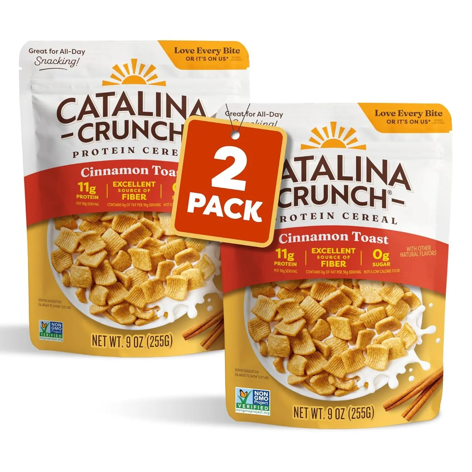 Catalina Crunch Protein Cereal - Sugar Free Breakfast Cereal with 11g of Protein - Excellent Source of Fiber - Gluten Free - Peanut Butter - 8 oz. Bag (Pack of 1)