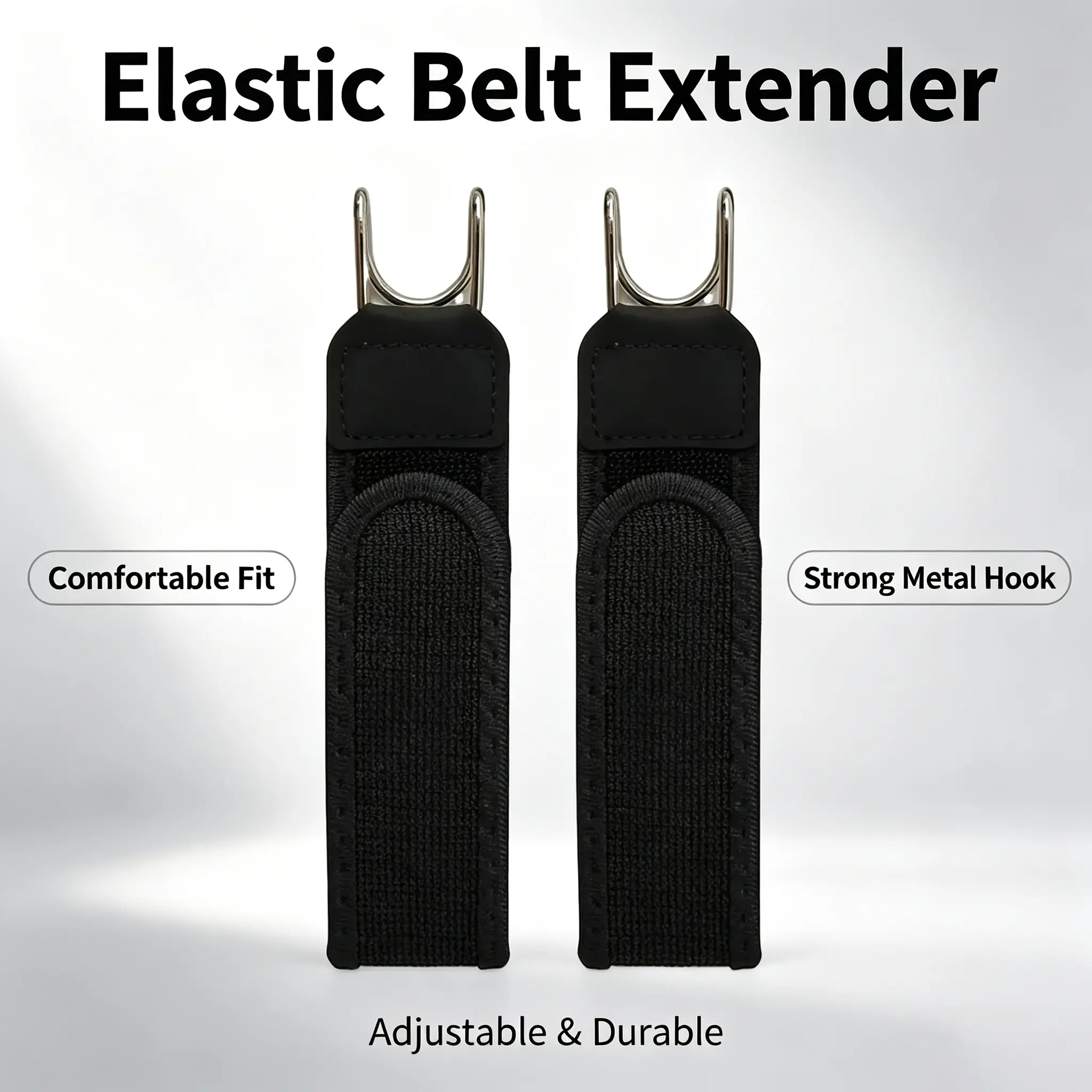 Men’s elastic waistband belt without buckle — fits 1.5-inch belt loops; comfortable and easy to use; men’s side belt with adjustable elastic touch fastening buckle; accessory for everyday indoor/outdoor wear; birthday anniversary gift for boyfriend