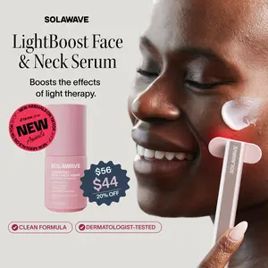 Solawave LightBoost Face & Neck Serum – Light Therapy Serum with Peptides & Growth Factors