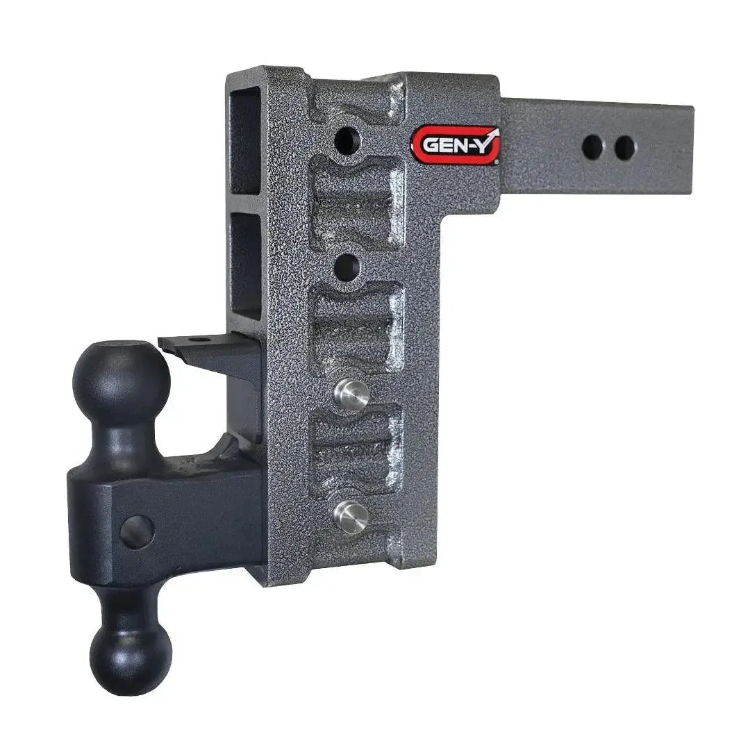 Gen-Y Hitch 2.5" Shank 7.5" Drop Adjustable Trailer Hitch | Pintle & Dual Ball | 21,000 LB Towing Capacity