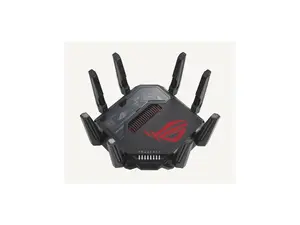 ASUS ROG Rapture GT-BE98 PRO First Quad-Band WiFi 7 Gaming Router supports 320MHz, Dual 10G Port, Triple-level Game Acceleration, Mobile Game Mode, Subscription-Free Security, AiMesh, and VPN features
