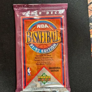 Upper Deck NBA Basketball 91-92 Edition Inaugural Edition 12 Cards Per Pack Random Supplement Tempo Refill Pack 3-D Highlights Randomly Packed
