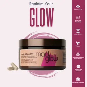 Mad Glow Mad Beauty | Women's Skin, Hair & Nail Supplement | Hormone-Free | Radiant Skin, Stronger Hair & Nails | 30 Capsules