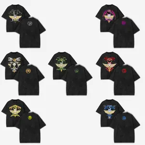 Power Rangers Inspired Vintage Washed T-Shirt, Retro Ranger Graphic Tee, Anime Style Streetwear Shirt, Unisex Oversized Washed Tee, Gift for Fans