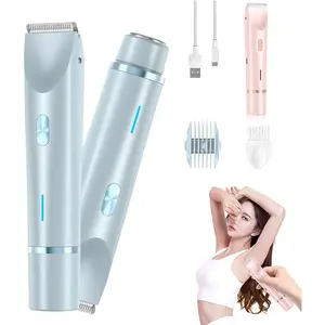 Women's Dual-Head Electric - USB Rechargeable Bikini and Facial Shaver for Body, Arms, and Thighs | Great Holiday Gift, New Year's Gift | Stylish and Portable, Body Hair Trimmer, Underarm Trimmer