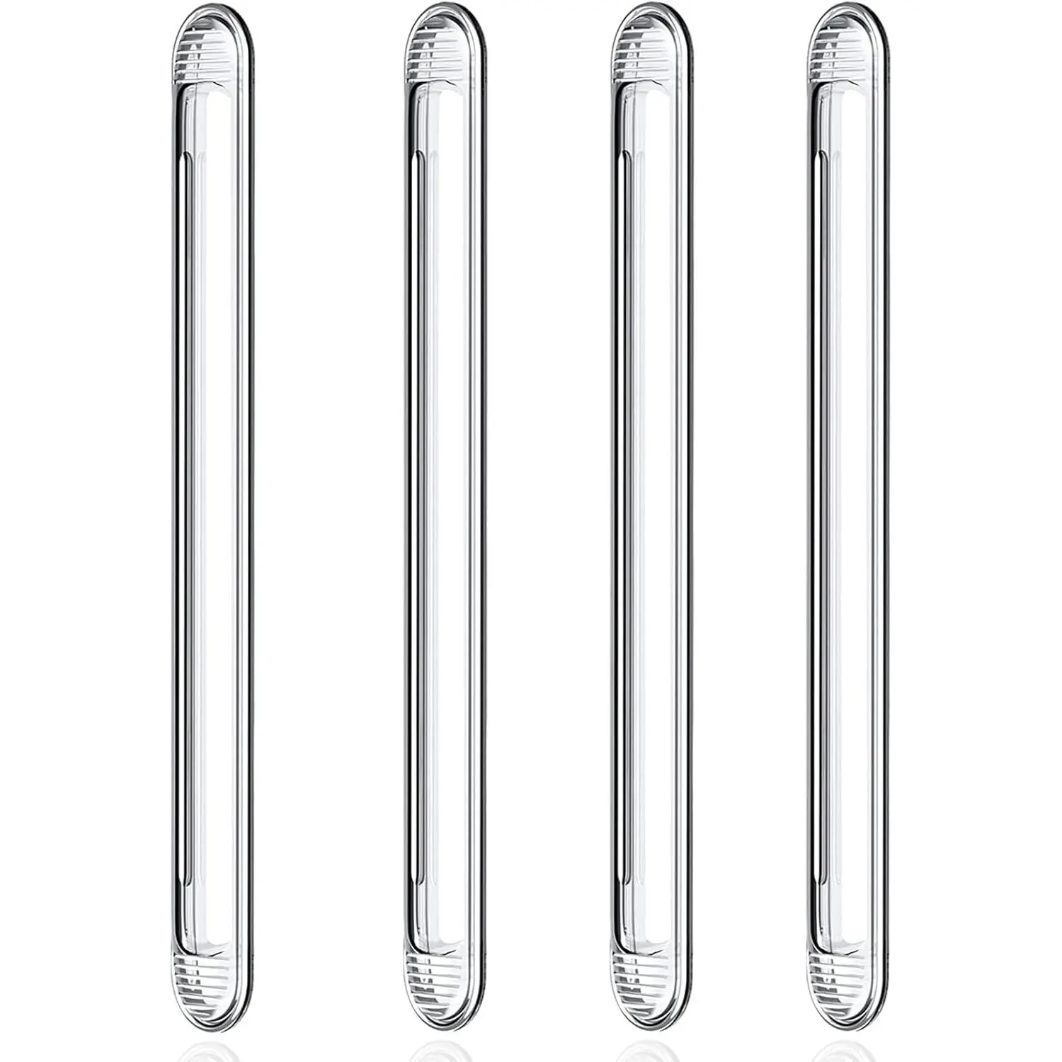 Clear Furniture Bumpers 4-Pack (4 Long) - Adhesive Backed  Rubber Wall Protector Pads for Chair, Cabinet, Shower Door, Drawer, Toilet Lid,  Door Guard