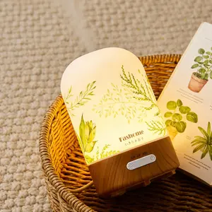 Hand Blown Glass Essential Oil Diffuser | 100ml Small Aromatherapy Humidifier with Warm Light outdoorfun
