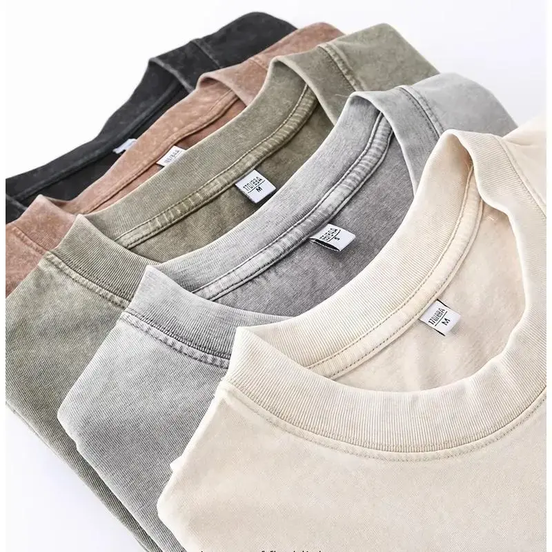 Men's 4-Pack Oversized Cotton T-Shirts - Minimalist Menswear, Everyday Basics, Casual Water-Resistant Washable Sports Tops