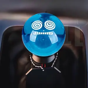 Acrylic Blue Gear Shift Lever, Personalized Dizzy Gear Shift Knob Head, Unique Car Interior Accessory, Stylish and Functional Design