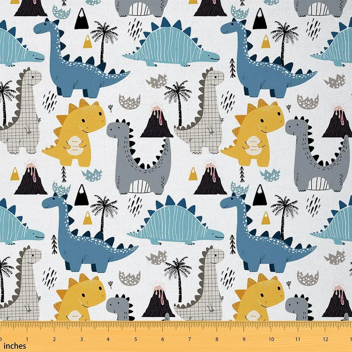 Dinosaur Fabric Cute Cartoon Animal Upholstery Fabric Chairs Kawaii Dinosaur Decorative Fabric Quilting Sewing Clothing Gift DIY Art Precut Fabric