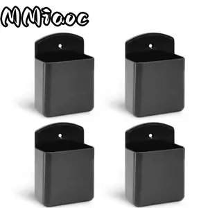 4pcs Wall Mount Remote Control Organiser Holders - Easy-Install, Durable ABS, Strong Adhesive Hooks for Sports & Outdoor Hat Storage, Office Use