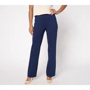 Dennis Basso Regular Ponte Knit Boot Cut Pants