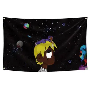 Luv vs the World  Flag Tapestry (60x40inch,Durable, Polyester) Brass Grommets For College Dorm Man Cave Decor Starry Sky Pattern  dormitory wall decoration bedroom decorative accessories tapestry