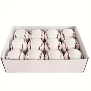 12pcs Premium Standard Size Baseballs - Unmarked Training Essentials for Batting, Fielding, Hitting, Pitching Practice - Durable Wooden Construction for Adults and Youth