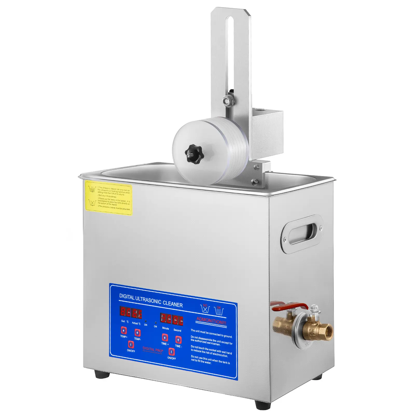 【Summerfinds】VEVOR Ultrasonic Vinyl Cleaner 6L 7-12 Inch 8 Records Ultrasonic Vinyl Cleaning Machine 180W Ultrasonic Records Cleaner with Drying Rack for Home Store