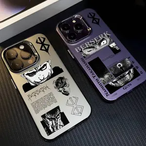 Cool Anime B-Berserk Phone Case For iPhone 17 Air 16 15 14 13 12 11 Pro Max Plus  multicolor Matte Laser Metallic Aurora Funda