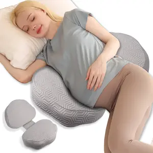 Chilling Home Pregnancy Pillow - Upgraded Memory Foam Maternity Pillow for Pregnant Women - Wedge Pillows for Sleeping - Support for Back, Belly, Waist - Removable Cooling Cover Postpartum mom  cozy  adjustable  pillow