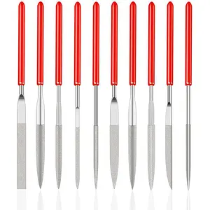 10 piece diamond file set mini round/triangular/square/flatshaping file 3x140mm suitable for jewelry, wood, stone,glass, handmade