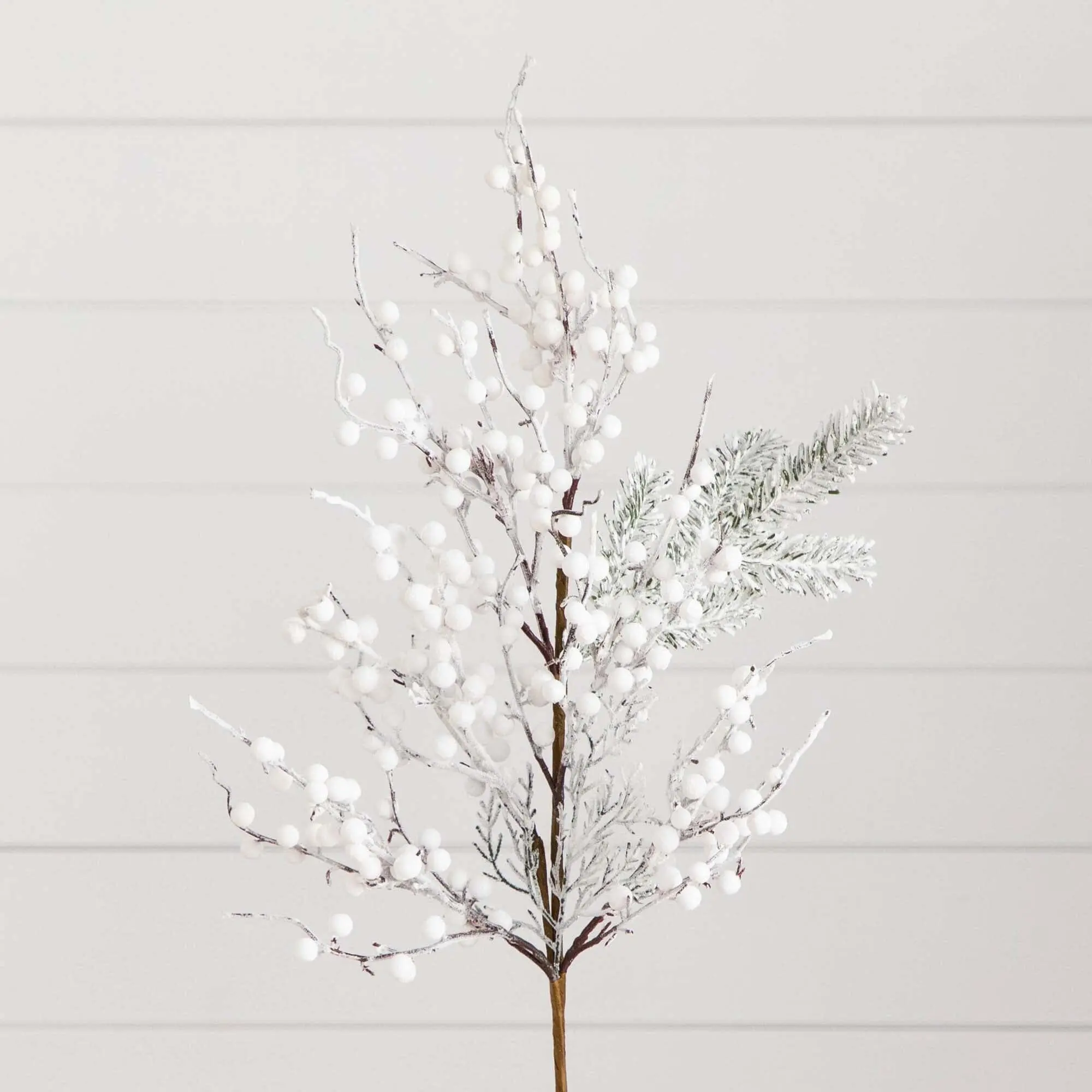30 in Artificial Flocked Berry Stems Set of 3 - Wired Branches, Traditional Trim, Shaped Fruit Ornaments, Playful Holiday Decor Decoration Items for Christmas Merry Cheer Home Accents