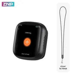 ZNP Z02 AI-Badge, Festival Gift, Interactive AI Companion Robot with AI Chat Function, Meeting Recording & Summarization, 24h Memo Reminder, Emotional Companion, Suitable for Work, Study, Entertainment, and Gift Giving