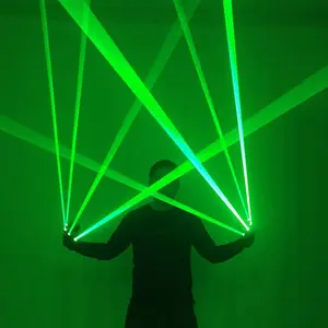 Green Laser Gloves with Single Point Big Beam LED Flash for Dancing Stage Luminous Finger Palm DJ Club Party Show Accessory