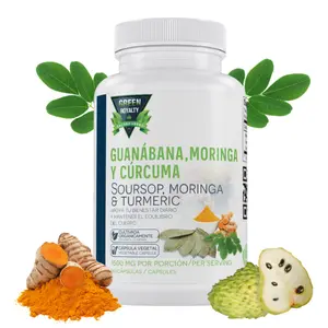 Green Royalty Natural Organic Herbal Energy Dietary Pills - 90 Capsules with Guanabana, Moringa, Curcumin Turmeric, Healthcare Dietary Supplement for Fitness Needs, Soursop Herbal Supplements