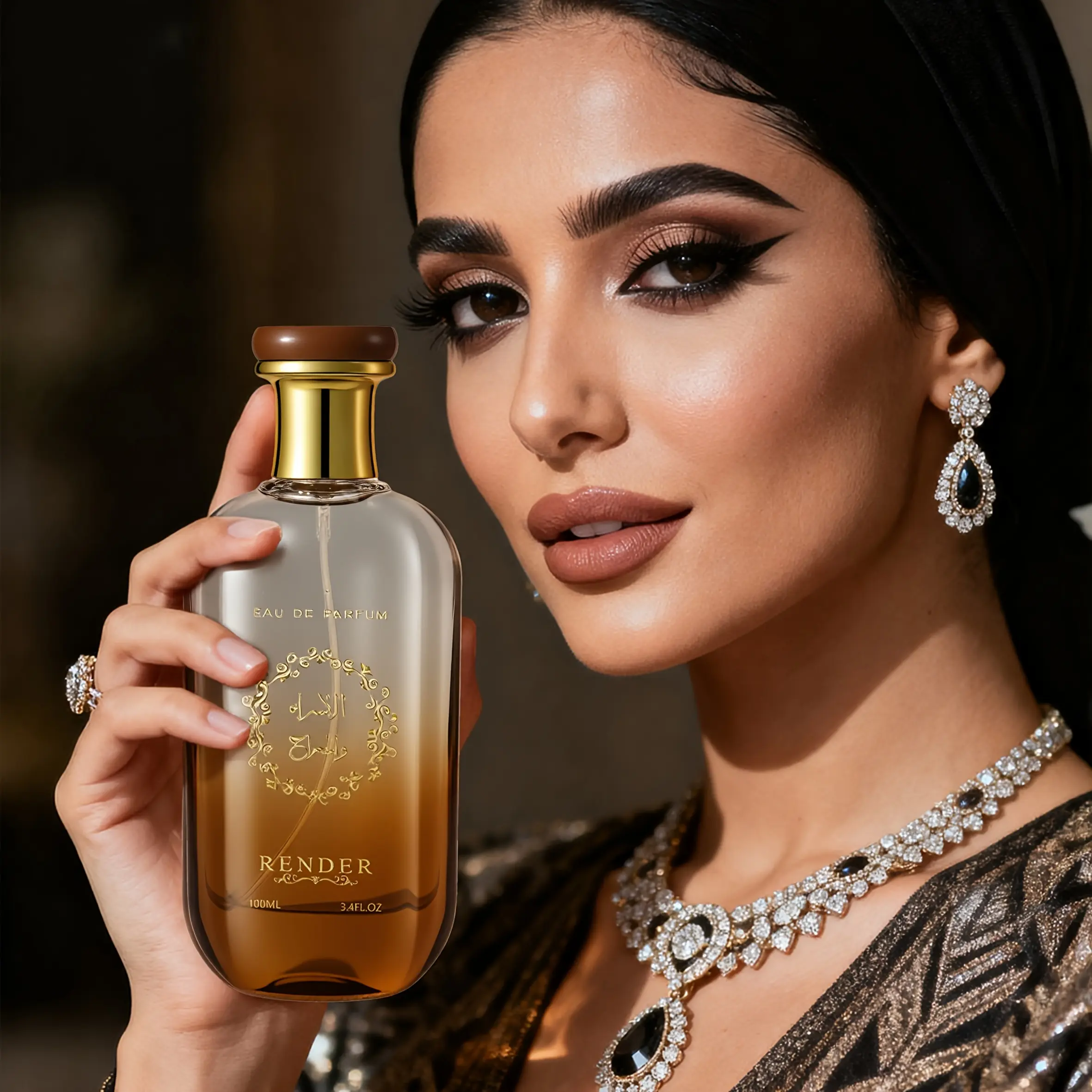 Middle Eastern Eau de Parfum with Sandalwood, Amber & Red Berry, Long-Lasting Alcohol-Free Gender Neutral Scent for Autumn & Parties, 3.4 fl oz, Edp445, Youth, Contains Neither, Festive Gift, Grapefruit, Smelling Good