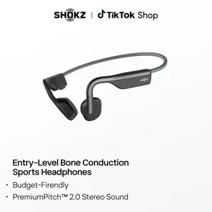 SHOKZ OpenMove - Open-Ear Bluetooth Sport Headphones, Bone Conduction Wireless Earphones, Sweatproof for Running and Workouts