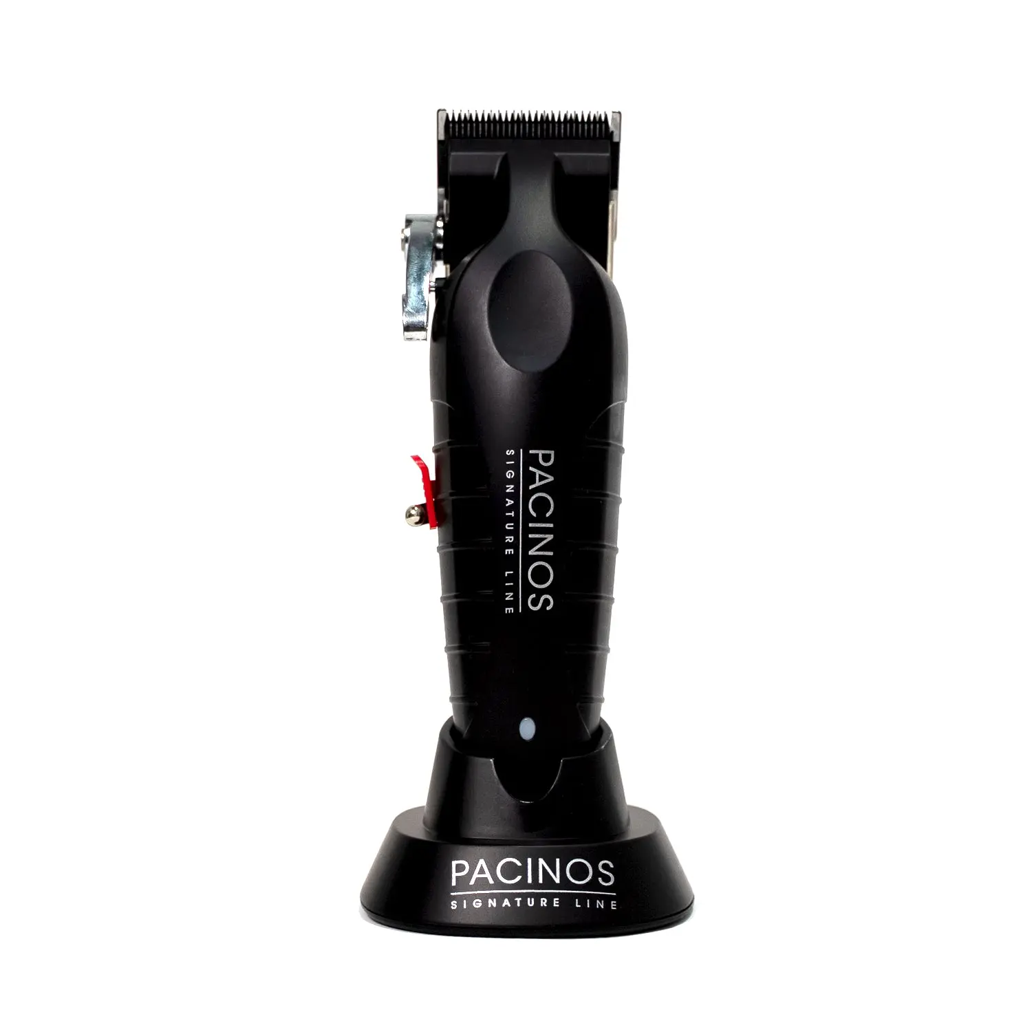 Pacinos Signature Line Cordless Barber Clippers - Professional-Grade Home Tool with 7500rpm Motor, Graphite Blade, 2.5-Hour Charge, 2500mA Battery, 180 Min Runtime, 8 Guards, Charging Base, Cleaning Brush, US Plug, USB Port, Oil Bottle, For All Hair Types