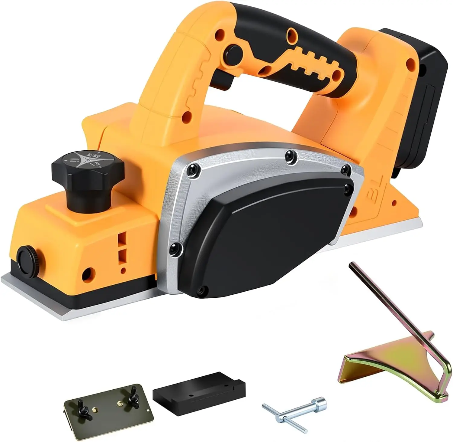 Cordless & Brushless Hand Planer Compatible with Dewalt 20V MAX Battery (No Battery), 3-1/4 Inch Electric Wood Planer, 15000 RPM, 0.08" Max Cut Depth for Woodworking, Carpentry, Home DIY & Carpenter
