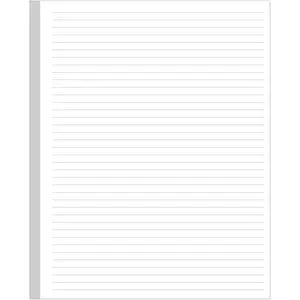 Unpunched Line Paper - 100 Sheets/200 Pages Loose Leaf Paper Line Refills, Letter Size, 100gsm, White, 8.5" x 11"