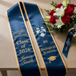 2026 Custom Logo Graduation Stole, Psychology Graduation Sash, Personalized Major Name Sash 2026