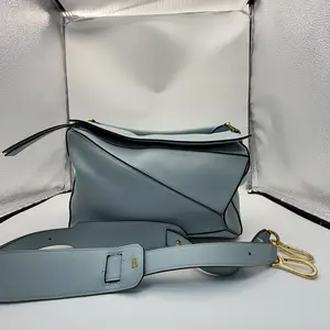Pre-owned Loewe Puzzle bag in blue with gold hardware