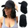 MY-LADY Women's 8-Inch Glueless Wavy Bob Wig - Heat-Resistant Synthetic Soft Wig with Adjustable Baseball Cap Extensions, Tape, Blonde, Multi-Color for Adult Female Fashion Accessories, Parties & Daily Wear, Synthetic Soft Wigs,sohochic