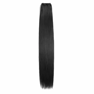 ChiChiFlow 12A Human Hair Bundles 16-26 Inch 3 Straight 100% Unprocessed Brazilian Remy Virgin Hair Extensions Raw Quick Weave Sew In Natural Black for Women