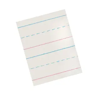 212 MAIN Red & Blue Storybook Newsprint Paper, 11x8.5 in, 0.63 in Long-Way Ruling with Skip Lines, 500 Ruled Sheets, School Study Supplies for Early Childhood Grades, Creative Writing