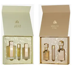 Lattafa 2-Pack Luxury-Inspired Perfumed Fragrance Gift Set - ANGHAM & Eclaire 3PC Packaged Fragrance Sets with Vanilla, Sugar, Floral, Cream Notes, Gift Sets