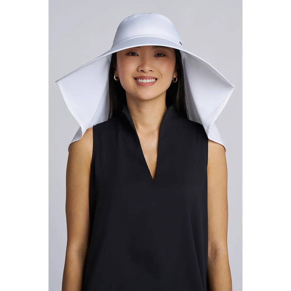 Anastasia | Elegant Full Coverage Hat | White