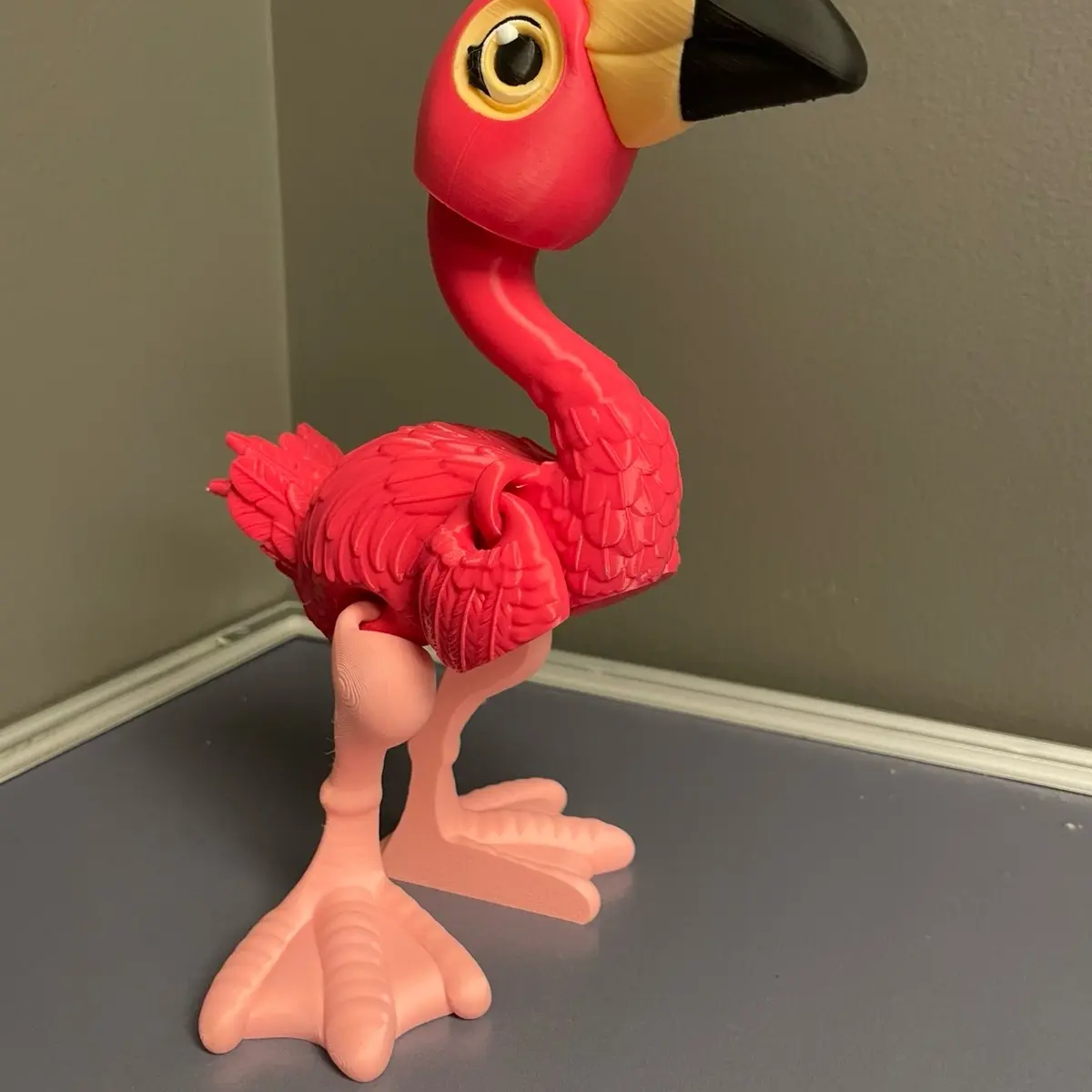 3d Printed Articulating Flamingo