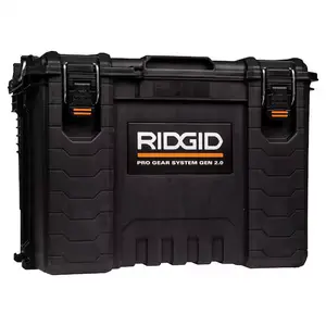 RIDGID Pro Gear System Gen 2.0 Stackable Durable 22 in. Modular Tool Box Storage With Heavy Duty Latches and Handles