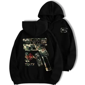 In Glock We Trust Design Camo Hoodie with for Men and Women , Hunting Season Hoodie