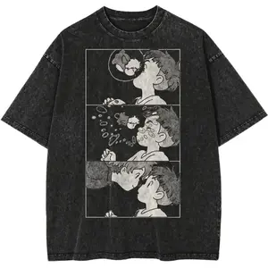 valentine shirts Ponyo Shirt, Studio Ghibli Shirt, Anime Shirt, Vintage T-Shirt, Crewneck Medium Cotton Short Slevee Casual Printed Summer Streetwear Tshirt