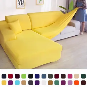 solid corner sofa covers couch slipcovers elastica material sofa skin protector for pets chaselong cover L shape sofa armchair