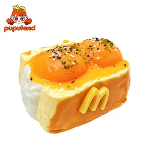 Egg Yolk Sandwich taba squishy slime squishies kidstoysFood-Grade Silicone Slow-Rising Rebound Squishy Fidget Toys for Stress Relief - Soft Squeeze Toys with Thick Creamy Slime Texture, Handmade Non-Toxic Sensory Toys